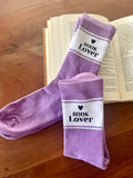 Book Lover Socken, Fliederfarbend