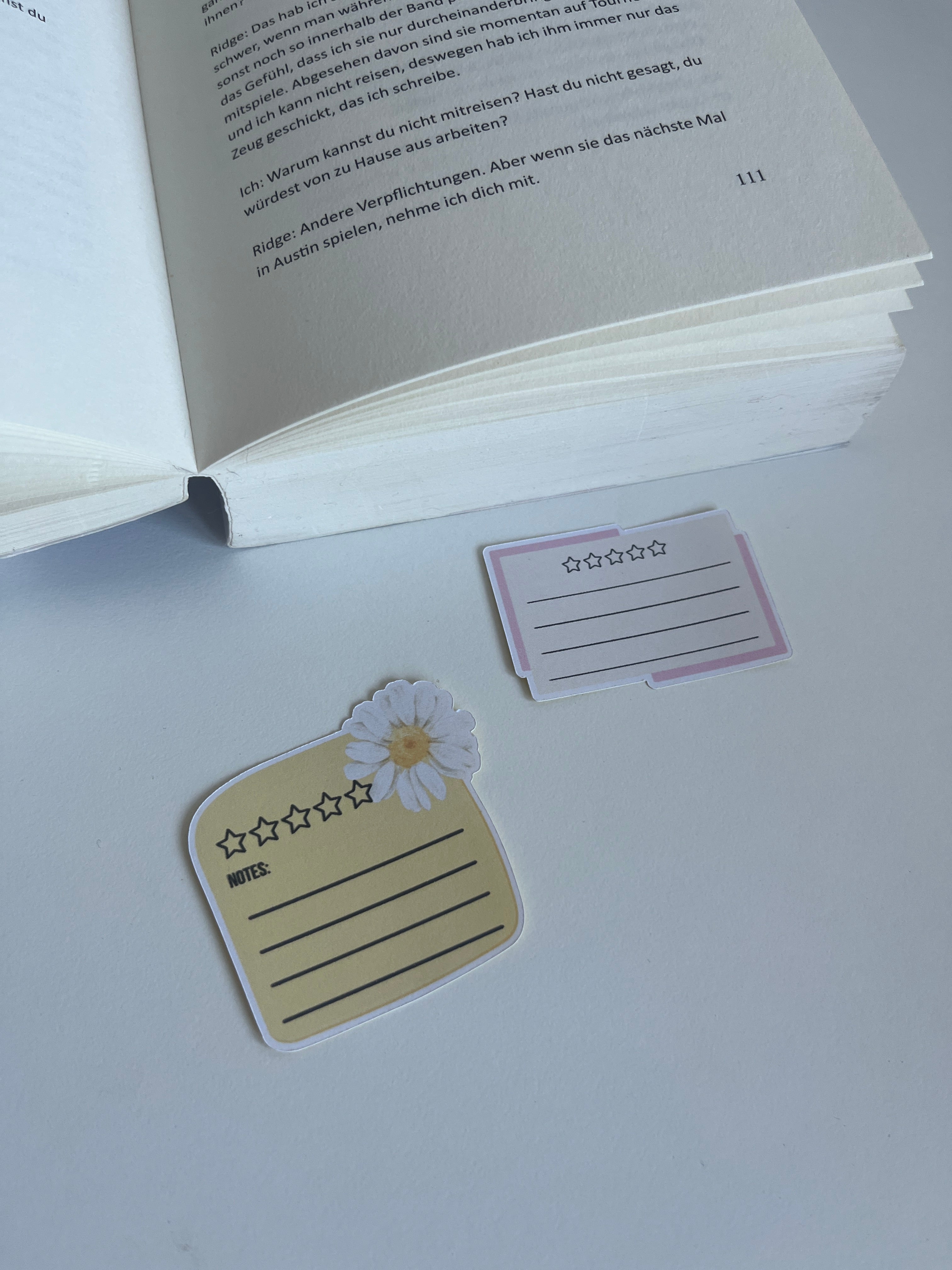 Book Review Sticker zum beschriften